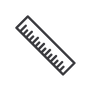 An icon of a ruler